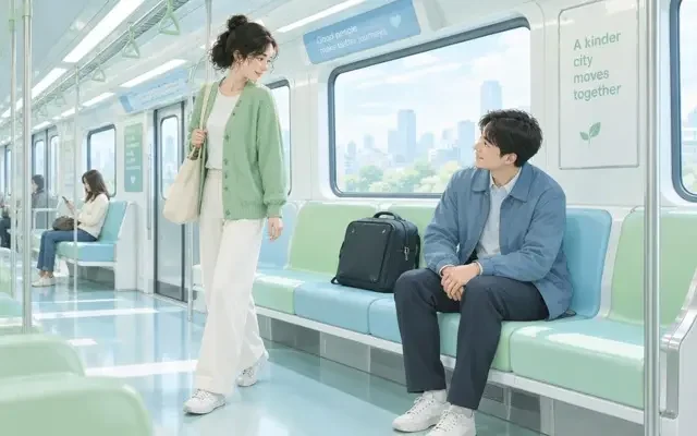 91今日爆料 · 地铁上一句「我帮你看着」走红，陌生人的默契太治愈 配图